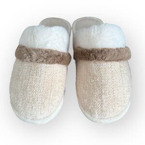 Cozy Cream and Tan Slippers